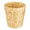 mDesign Hyacinth Round Boho Woven Garbage Wastebasket Trash Can
